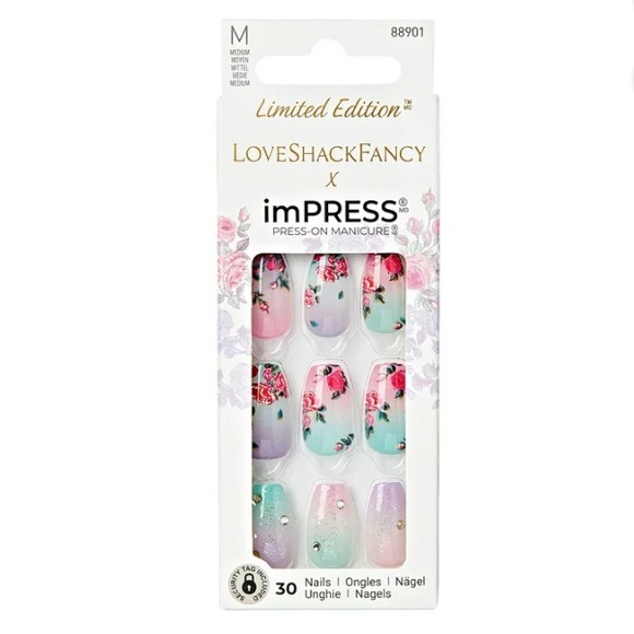 NIB 🌸HOST PICK 🌸LoveShackFancy x imPRESS Limited Edition Medium Coffin N… - Picture 2 of 8